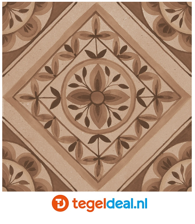 Marazzi ArtCraft COTTO Quadri, 20x20 cm MH99, terracottalook decortegels 