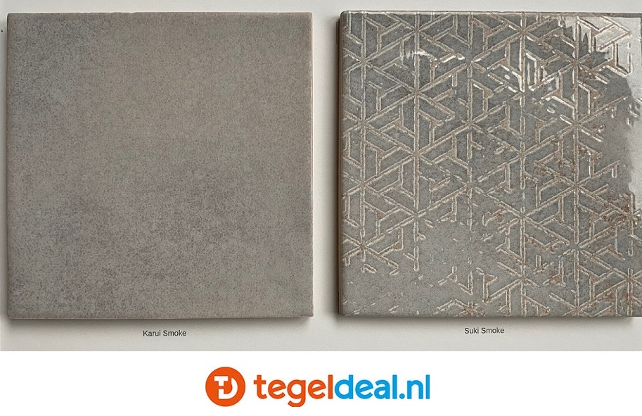 WOW Design, Enso, Karui SMOKE, 12,5x12,5 cm, wandtegels