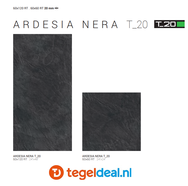 TRT Supergres Stonework Ardesia, 60x120x2 cm