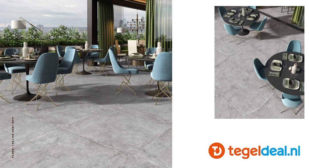 TRT Castelvetro, Evolution GREY,  100x100x2 cm, XEV10R4 OUTFIT