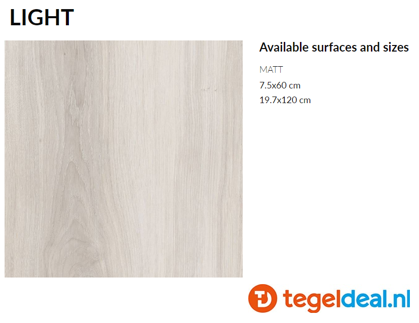 Supergres Natural Appeal Light, 20x120 cm, NT12, houtlook tegels