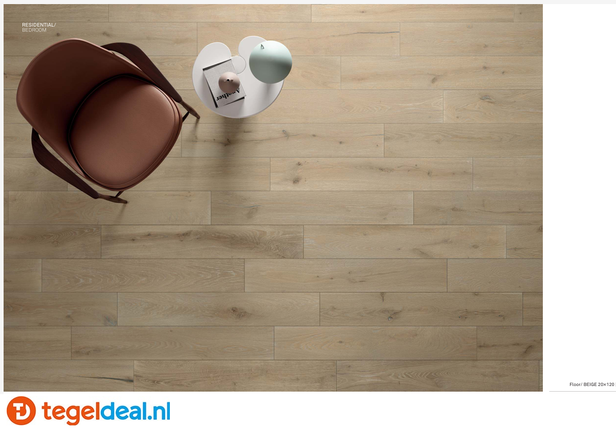 KEOPE Unica BEIGE, 7,5x60 cm, houtlook tegels 
