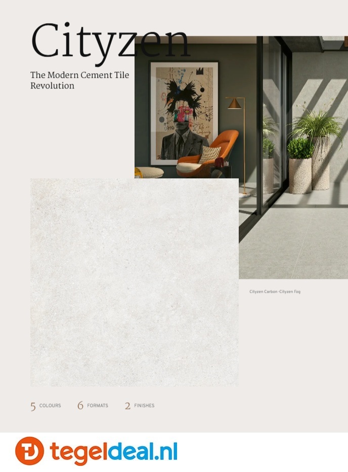 Revigres, Cityzen, cementlook tegels voor vloer en wand 