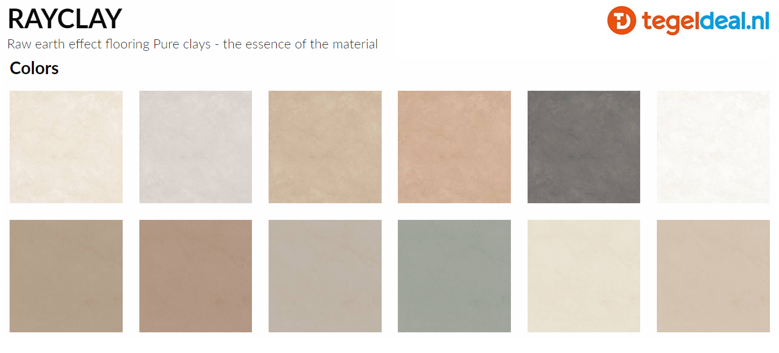 Supergres Rayclay, cementlook tegels Supergres Rayclay, cementlook tegels