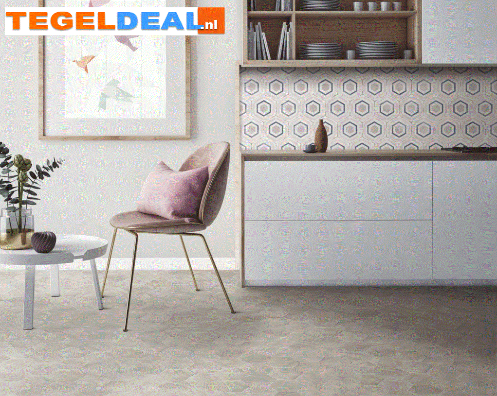 VLT Nanda Tiles, Capri, 14x16 cm, hexagon VLT Nanda Tiles, Capri, 14x16 cm, hexagon