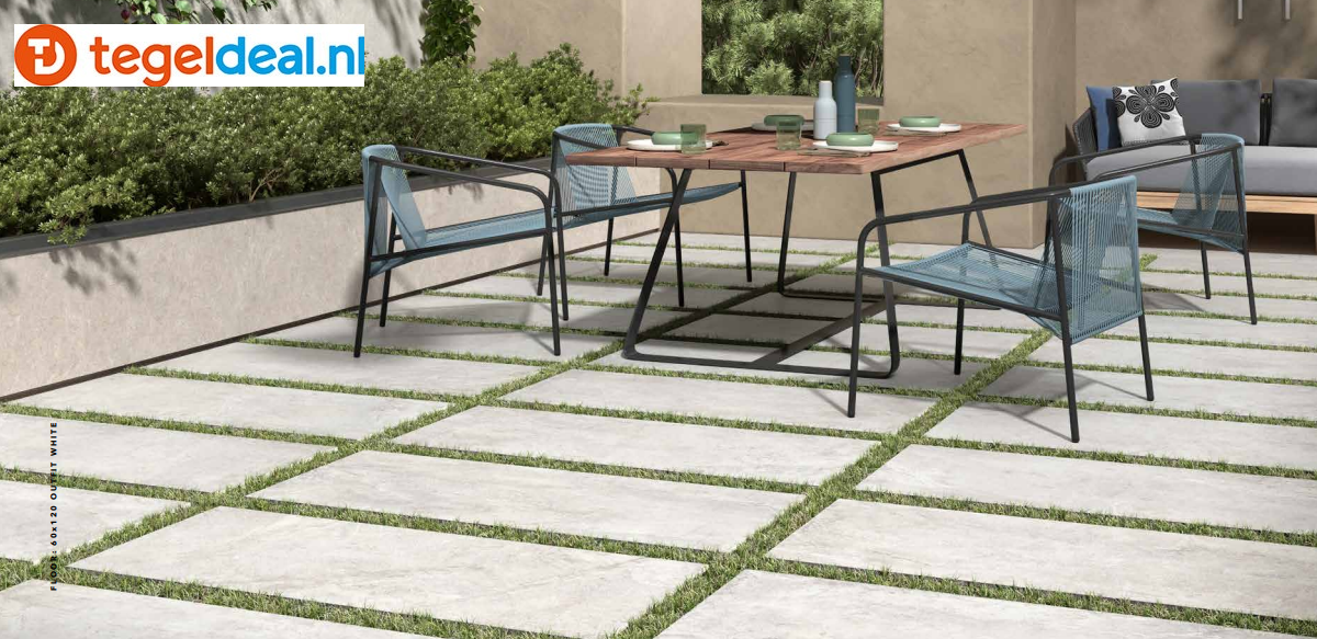 Castelvetro, Evolution WHITE,  60x120x2 cm, XEV62R1 OUTFIT, terrastegels