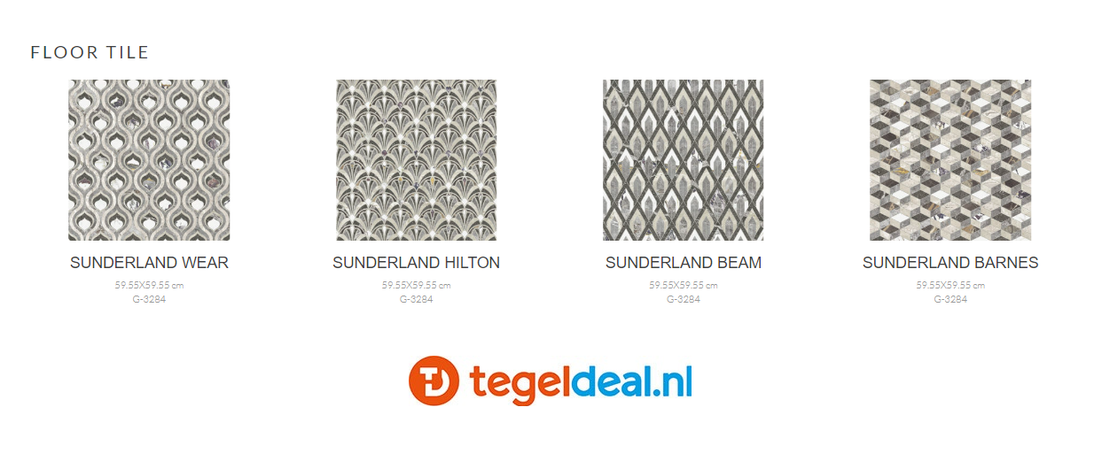 Aparici Sunderland, 60x60 cm, marmerlook patroontegels