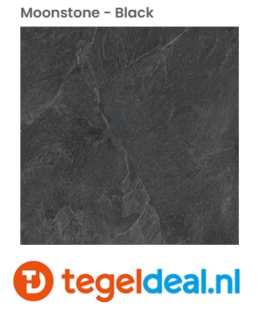 Cerdomus, Moonstone BLACK, 60x60 cm Rett Matt, art. 103499, natuursteenlook tegels - €39,50 per m2 - Palletdeal op aanvraag