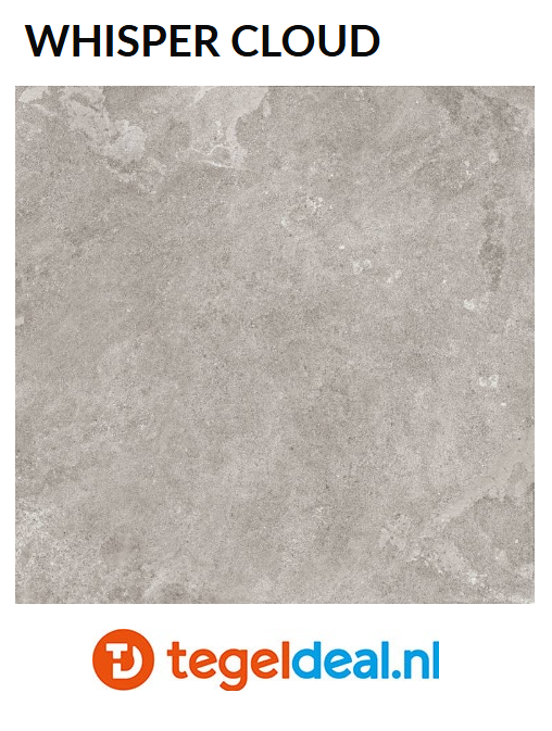 Supergres Whisper CLOUD, 80x80 cm, natuursteenlook tegels  
