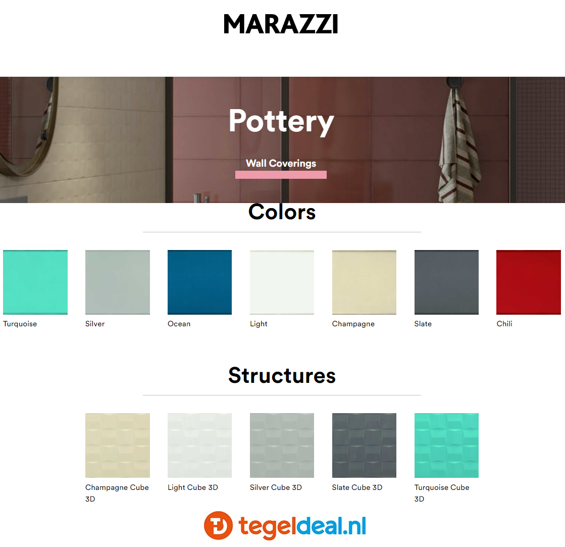 Marazzi Pottery, 25x76 cm wandtegels