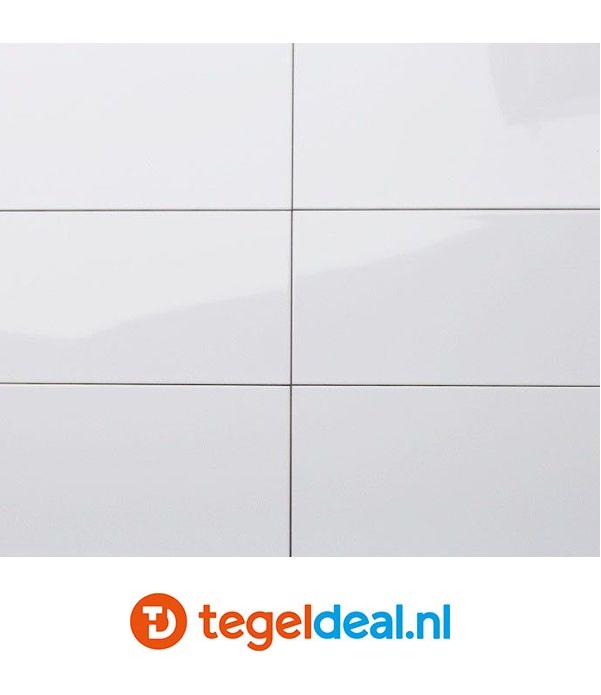 Wandtegels WIT glans, 25x40 cm - OP VOORRAAD  