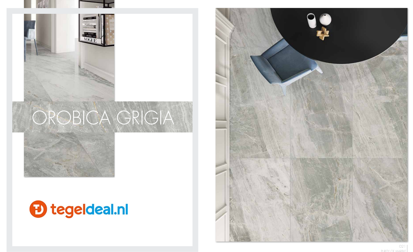 VLT Supergres Purity of Marble Brecce, Orobica Grigio Mat, 75 x 75 cm