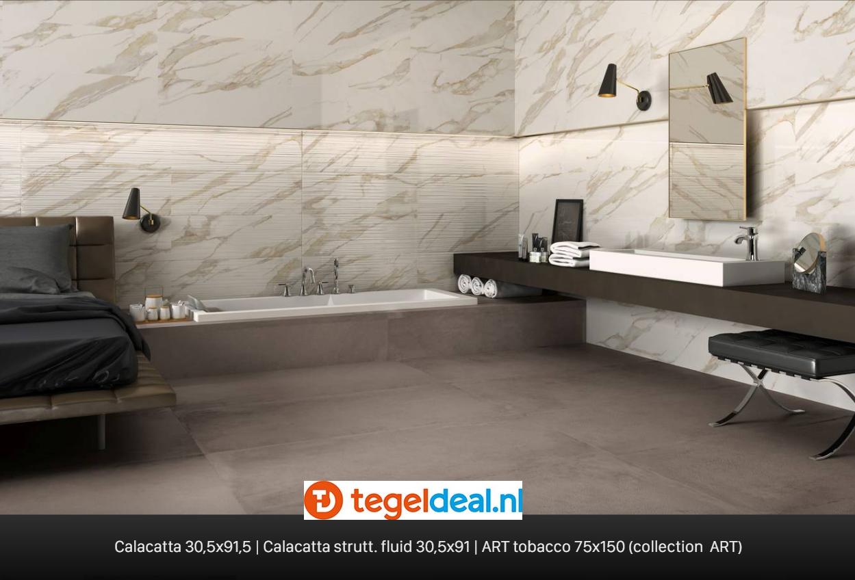 Supergres Purity of Marble, Calacatta Lux, 60x120 cm, marmerlook tegels Supergres Purity of Marble, Calacatta Lux, 60x120 cm, marmerlook tegels