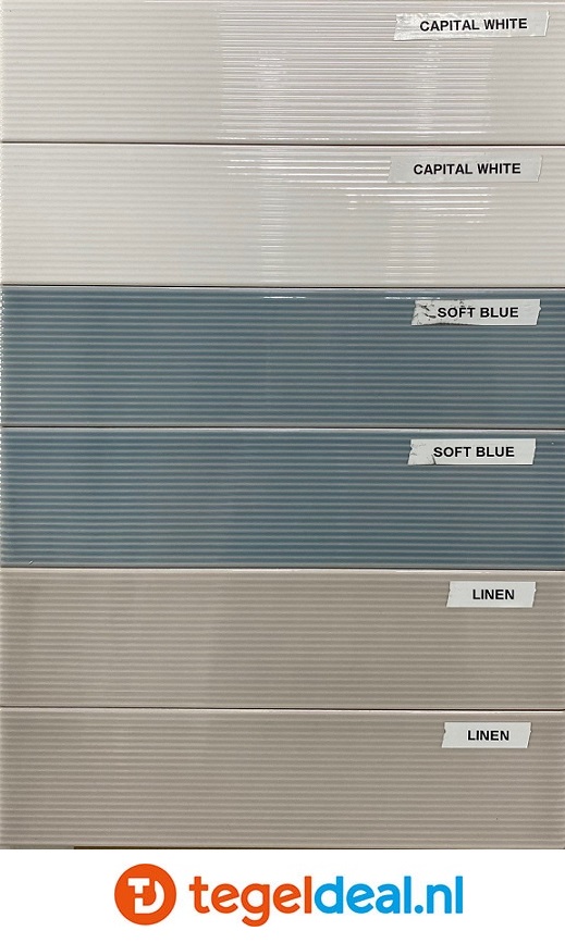 Stripes Crackle Victoria, 6,5x26,1 cm, reliëf wandtegels