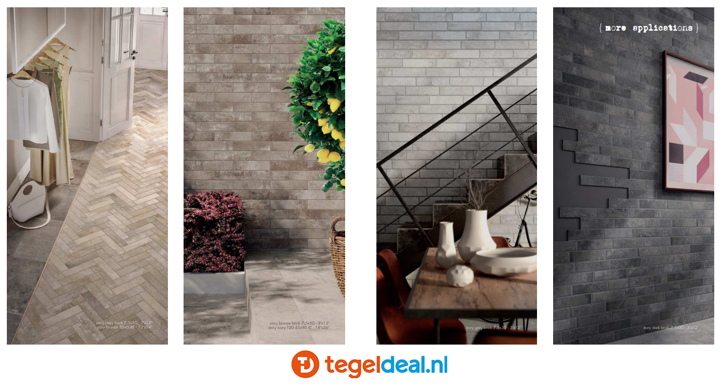 Supergres Story Dark, 60x60 cm, SDA6, natuursteenlook tegels