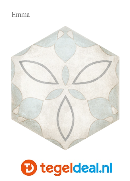 VLT Nanda Tiles, Habitania, 21x25 cm, hexagon VLT Nanda Tiles, Habitania, 21x25 cm, hexagon
