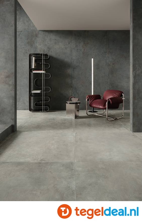 Supergres Irony, LEAD, 60x60 cm, metaallook tegels - €36,50 per m2 incl. btw