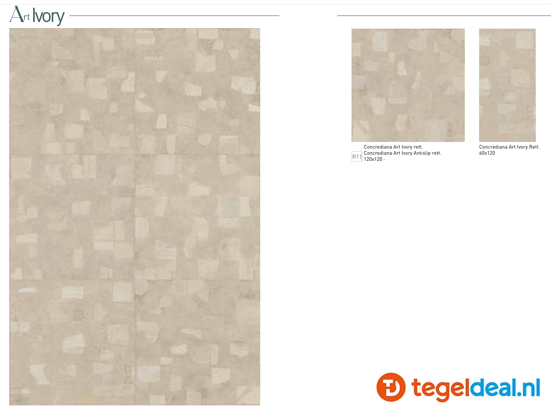 SIL Ceramiche, Concrediana ART IVORY, 60x120 cm Natural SIL Ceramiche, Concrediana ART IVORY, 60x120 cm Natural