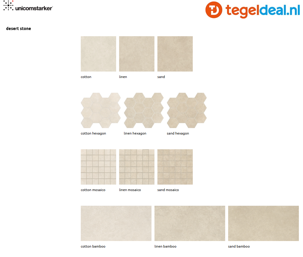 Unicom Starker, Desert Stone, natuursteenlook tegels 