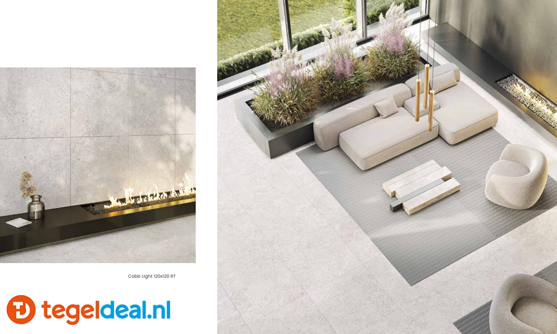 Supergres Cobb LIGHT, 60x60 cm ASST R10 RT, natuursteenlook tegels - €36,50 per m2 