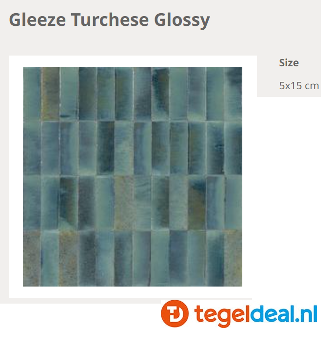 WDT Ragno Gleeze TURCHESE, 5x15 cm, R8HP 