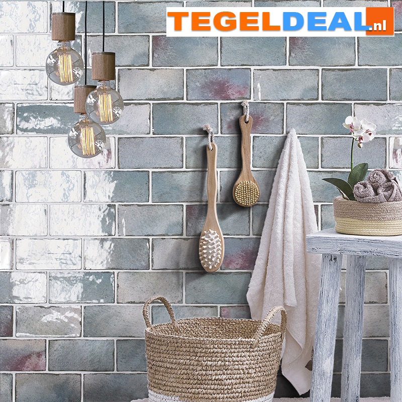 WDT Nanda Tiles, Manhattan, Skyline Blue, 7,5x15 cm