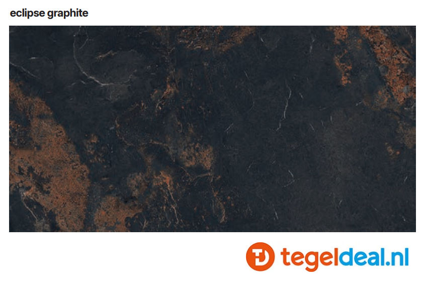 Villa, Eclipse GRAPHITE, 60x120 cm MATT, natuursteenlook tegels - €34,50 per m2   