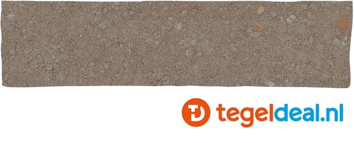 SIL Ceramiche, Pisé BRUN ART, 7,5x30 cm listel, natuursteenlook tegels - €49,50/m2 / Palletdeal op aanvraag