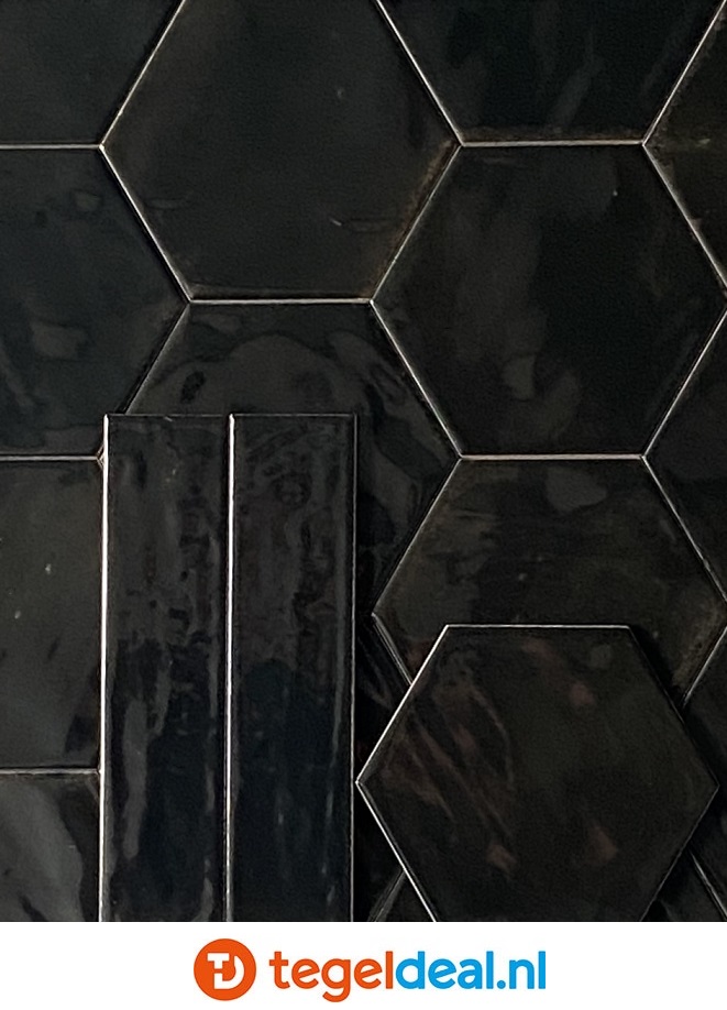 Ribesalbes Hope NERO GRAPHITO mat, 15x17,3 cm hexagon tegels Ribesalbes Hope NERO GRAPHITO mat, 15x17,3 cm hexagon tegels