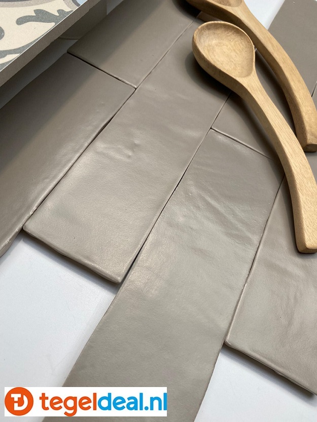 Revoir Paris, Provence GRIS TAUPE, 6,2x25 cm matte wandtegels