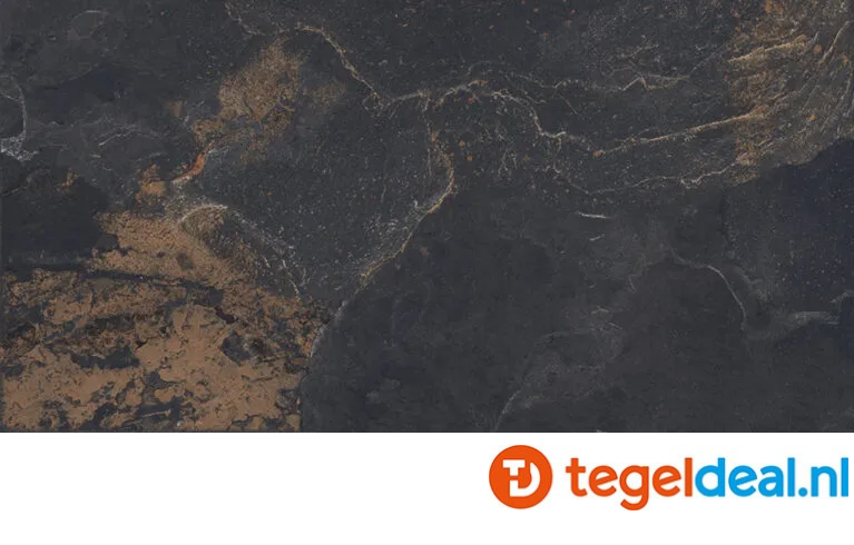 Villa, Eclipse GRAPHITE, 60x120 cm MATT, natuursteenlook tegels - €34,50 per m2   