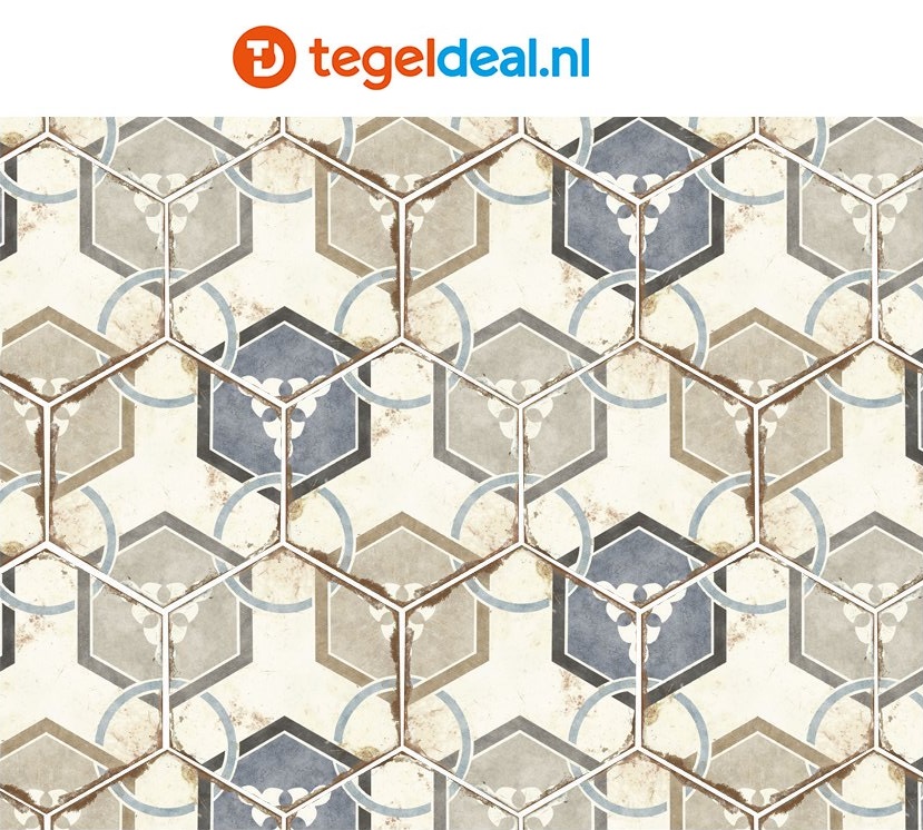 VLT Nanda Tiles, Bohemia DALIA, 21x25 cm, hexagon 