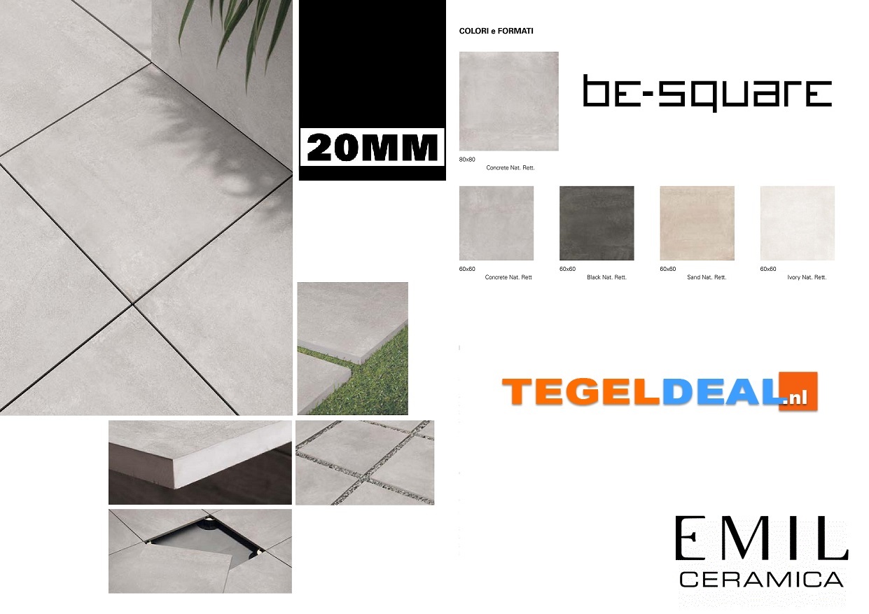 Emil, Be Square; betonlook tegels