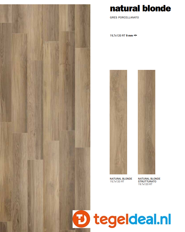 Supergres Natural Appeal Blonde, 20x120 cm GRIP, NTBS, houtlook tegels