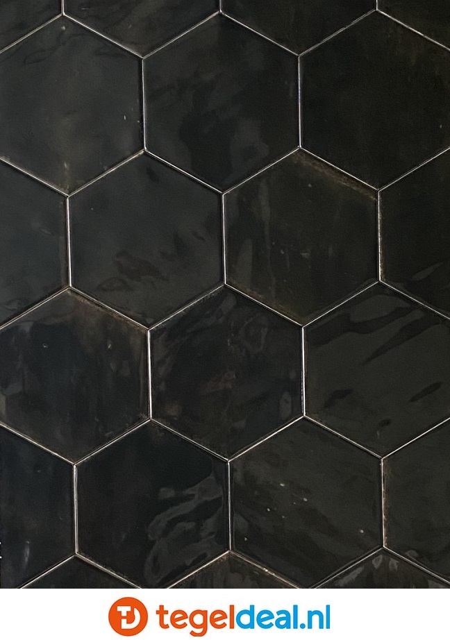 Ribesalbes Hope NERO GRAPHITO mat, 15x17,3 cm hexagon tegels Ribesalbes Hope NERO GRAPHITO mat, 15x17,3 cm hexagon tegels