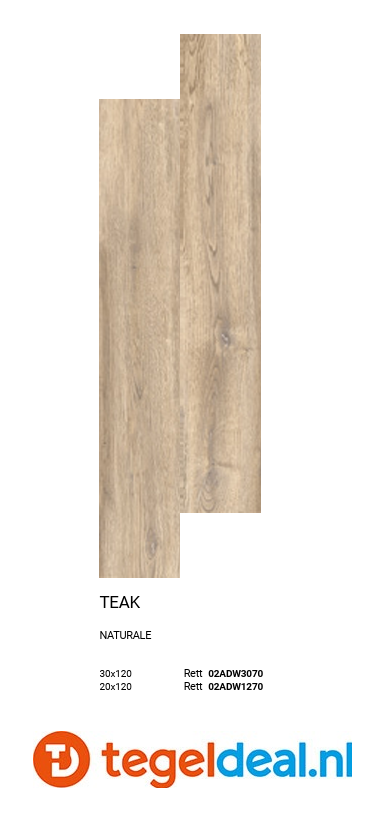ASCOT DOM, Deep Wood TEAK, 20x120 cm, 02ADW1270 