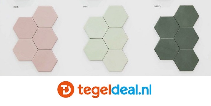 Equipe, Kromatika ROSE, 26465, 11,6x10,1 cm, hexagon tegels