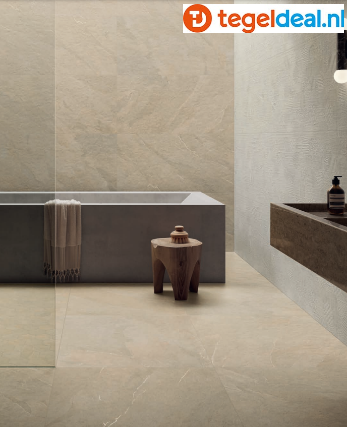Ermes Aurelia, Ark Corda, 60x60 cm Nat., natuursteenlook tegels