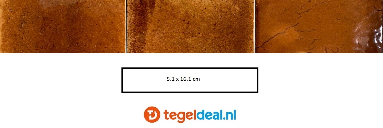 Equipe, Hanoi BURNT RED, 5,1x16,1 cm, art. 30269, handvorm wandtegels 