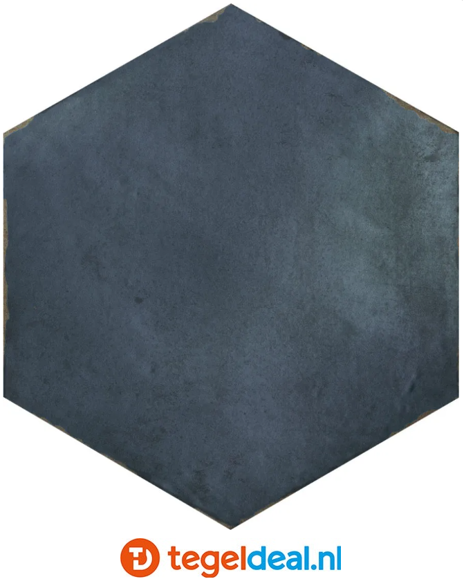 Nanda Tiles, Capri CHIAZZA MARINO, 14x16 cm, hexagon tegels Nanda Tiles, Capri CHIAZZA MARINO, 14x16 cm, hexagon tegels