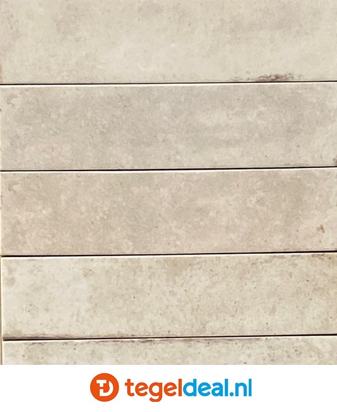 Equipe, Tribeca OATMEAL art 26872, 6x24,6 cm, handvorm wandtegels