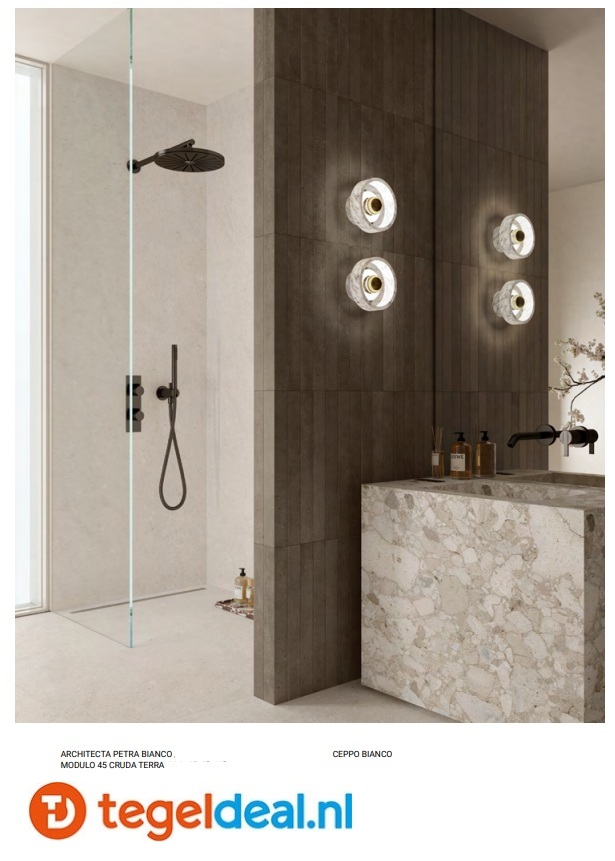 ASCOT, Architecta PETRA BIANCO, 90x90 cm, art. A2ARC00710MS, natuursteenlook tegels  