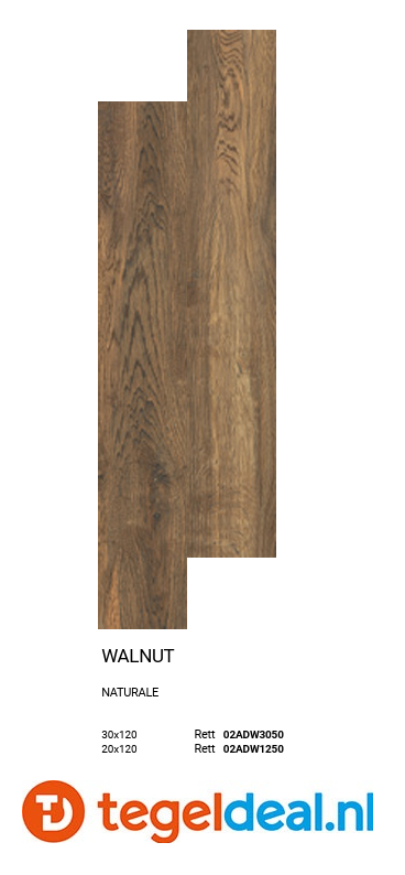 ASCOT DOM, Deep Wood WALNUT, 30x120 cm, 02ADW3050  