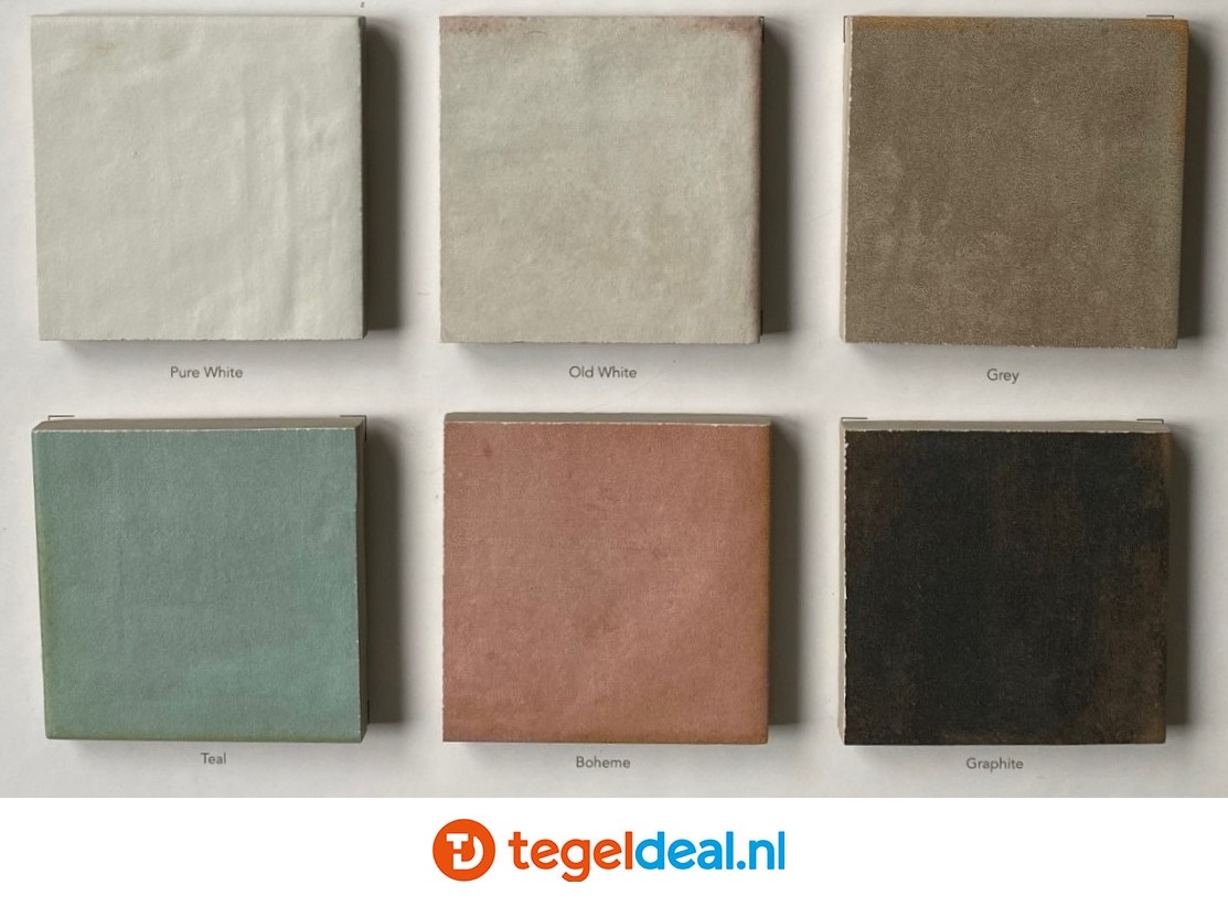WOW Design, Mud Diamond WOOD MID, 14x24 cm - ruitvorm houtlook tegels