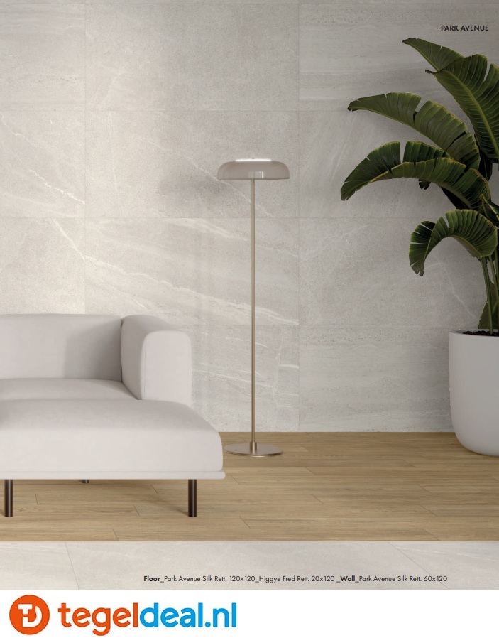 SIL Ceramiche, Park Avenue SILK, 60x120x2 cm, natuursteenlook terrastegels
