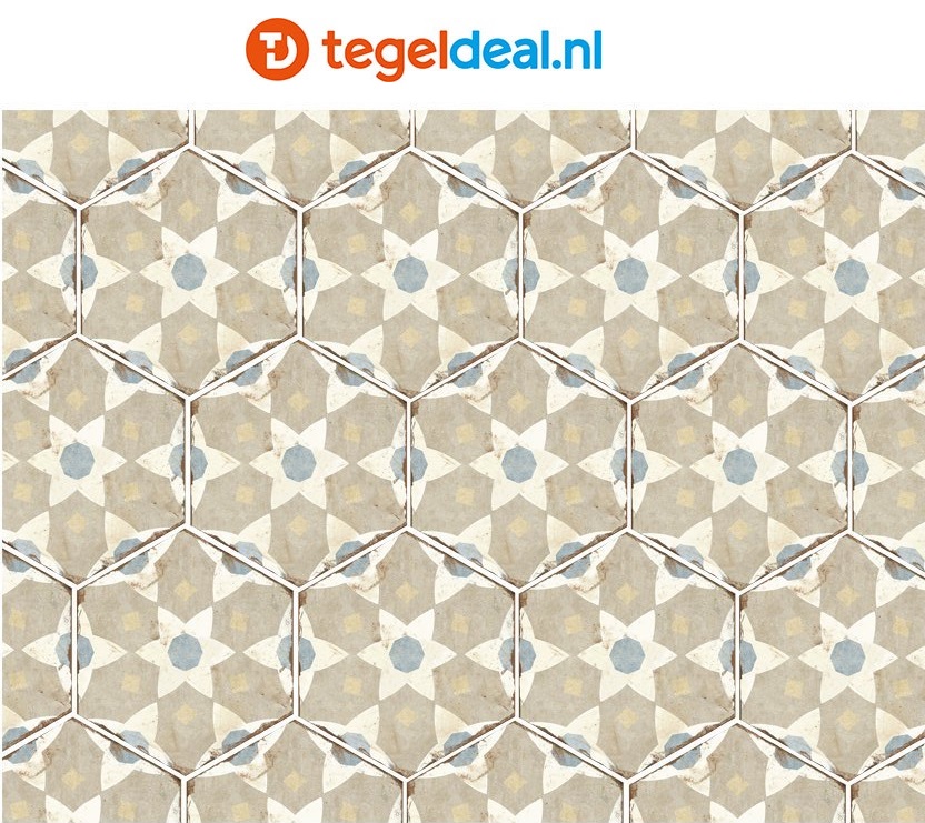 VLT Nanda Tiles, Bohemia SELENA, 21x25 cm, hexagon 