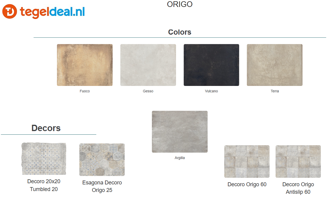 SIL Ceramiche, Origo, natuursteenlook tegels 