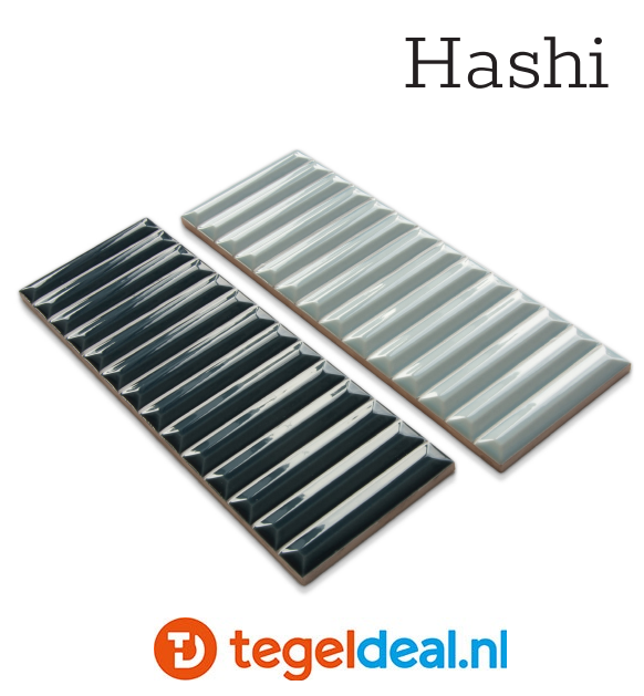 Tonalite, Hashi, 10x30 cm, reliëf wandtegels Tonalite, Hashi, 10x30 cm, reliëf wandtegels