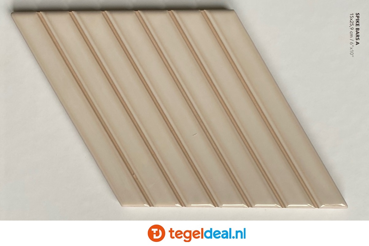 WOW Design, Spike Bars TALC MATT - A, 15x26 cm, wandtegels met reliëf