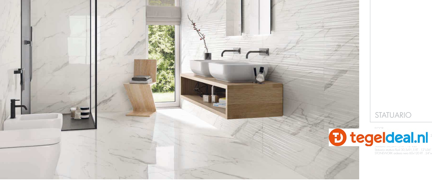 VLT Supergres Purity of Marble, Statuario Lux, 30 x 60 cm